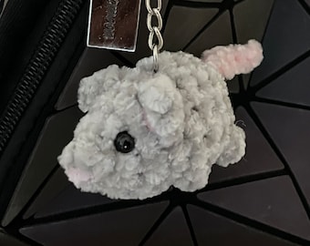 Mini Rat Mouse Keychain - Crochet Stuffed Animal Accessory