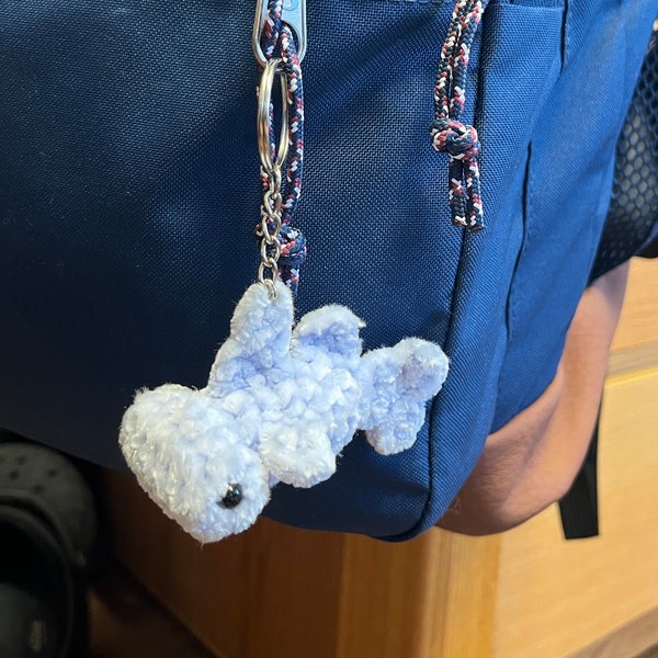 Mini Hammerhead Shark Keychain - Crochet Stuffed Animal Accessory