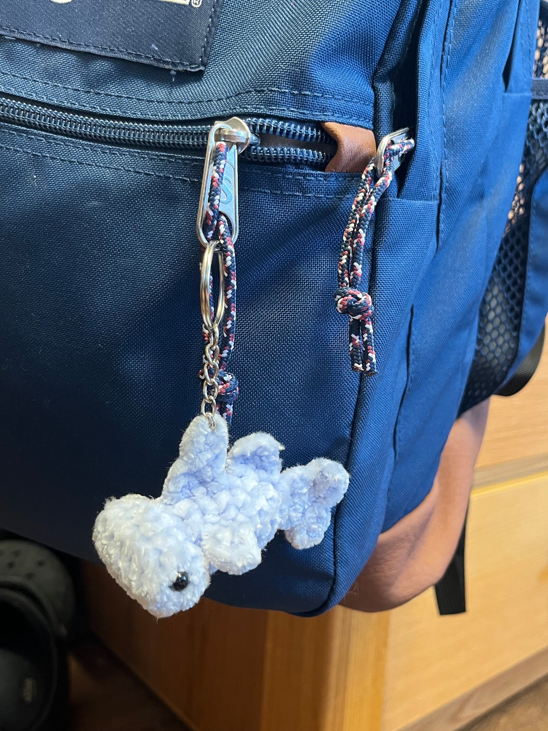 Mini Hammerhead Shark Keychain - Crochet Stuffed Animal Accessory