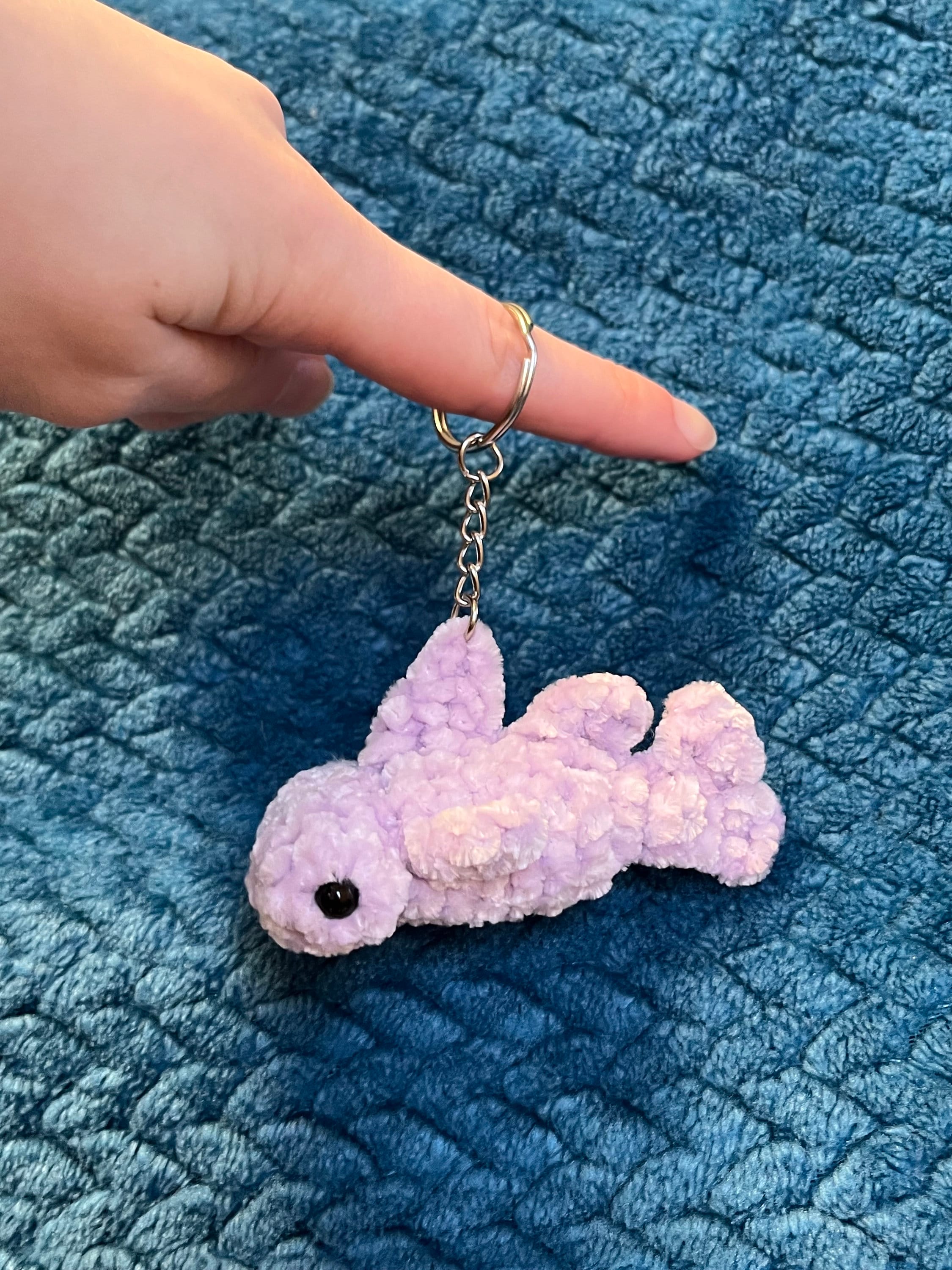 Mini Hammerhead Shark Keychain - Crochet Stuffed Animal Accessory - Etsy