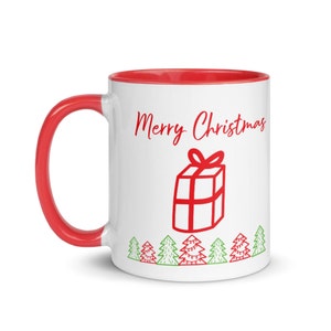 Merry Christmas Red Mug | Nativity Scene | Christian Gift | Born in Manger | Coffee with Jesus | Believer Mug | Angel Gabriel | Bethlehem |