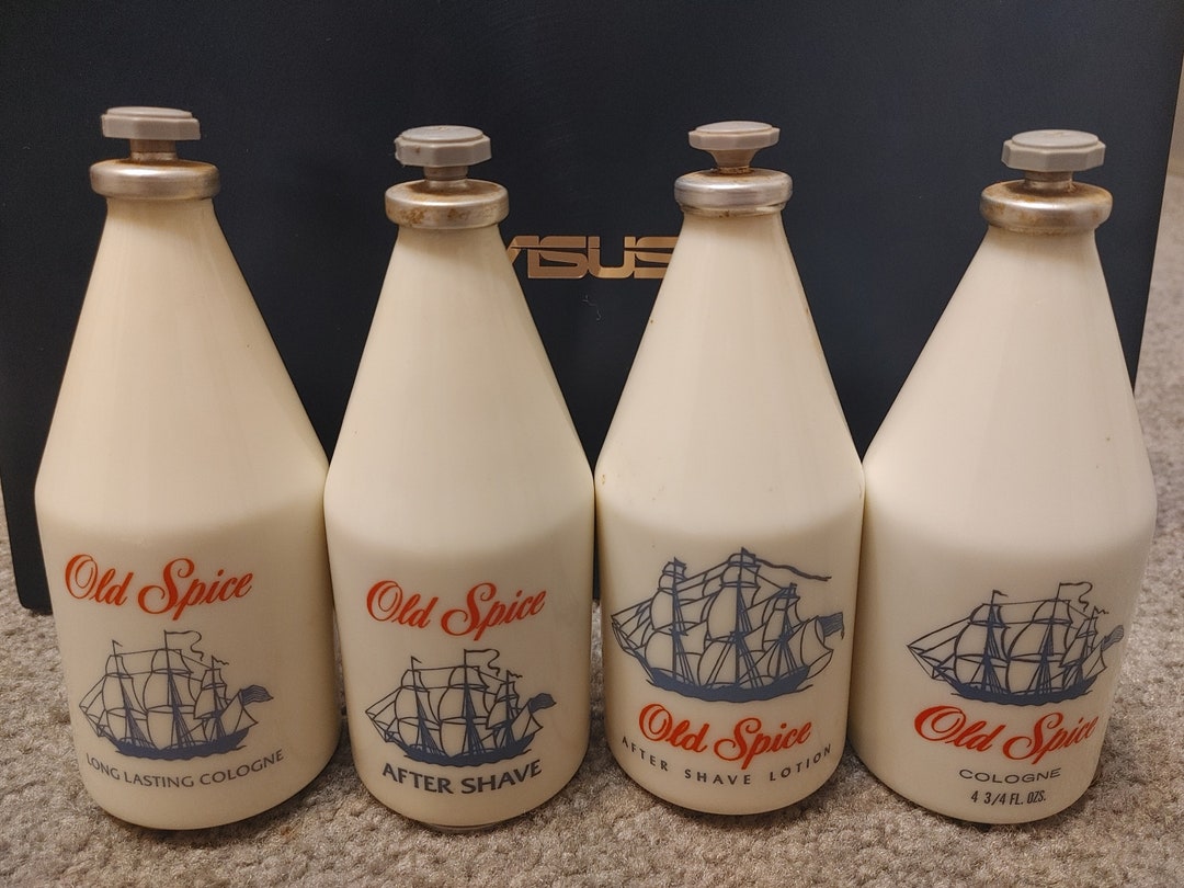 Vintage Old Spice Bottles After Shave, Cologne, Lotion Etsy