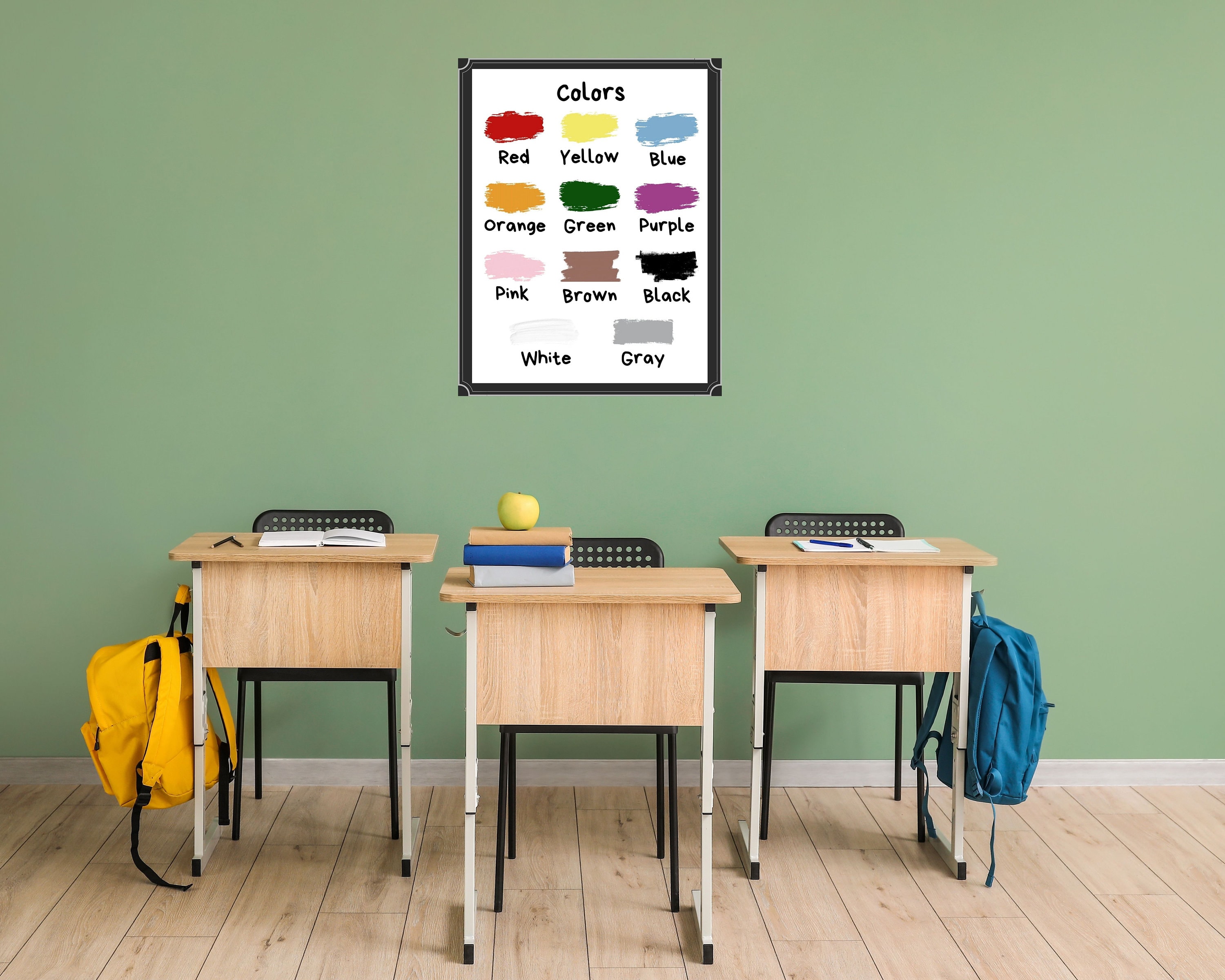 Learn Colors Educational Print, Digital Print Classroom Decor ...