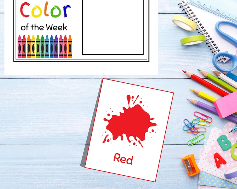 Color of the Week Digital Educational Print, Educational Poster - Etsy