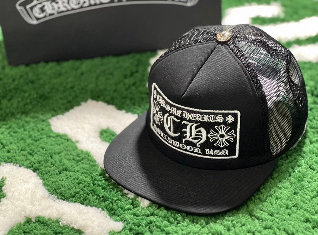 chrome hearts trucker hat black
