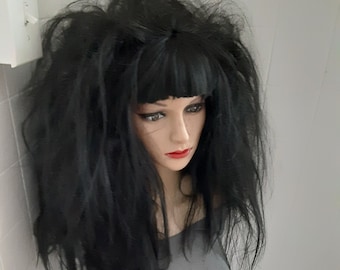 Gothic bat nest wig.  mixed with human hair.