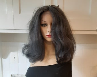 Dark Gray lace front wig 14''