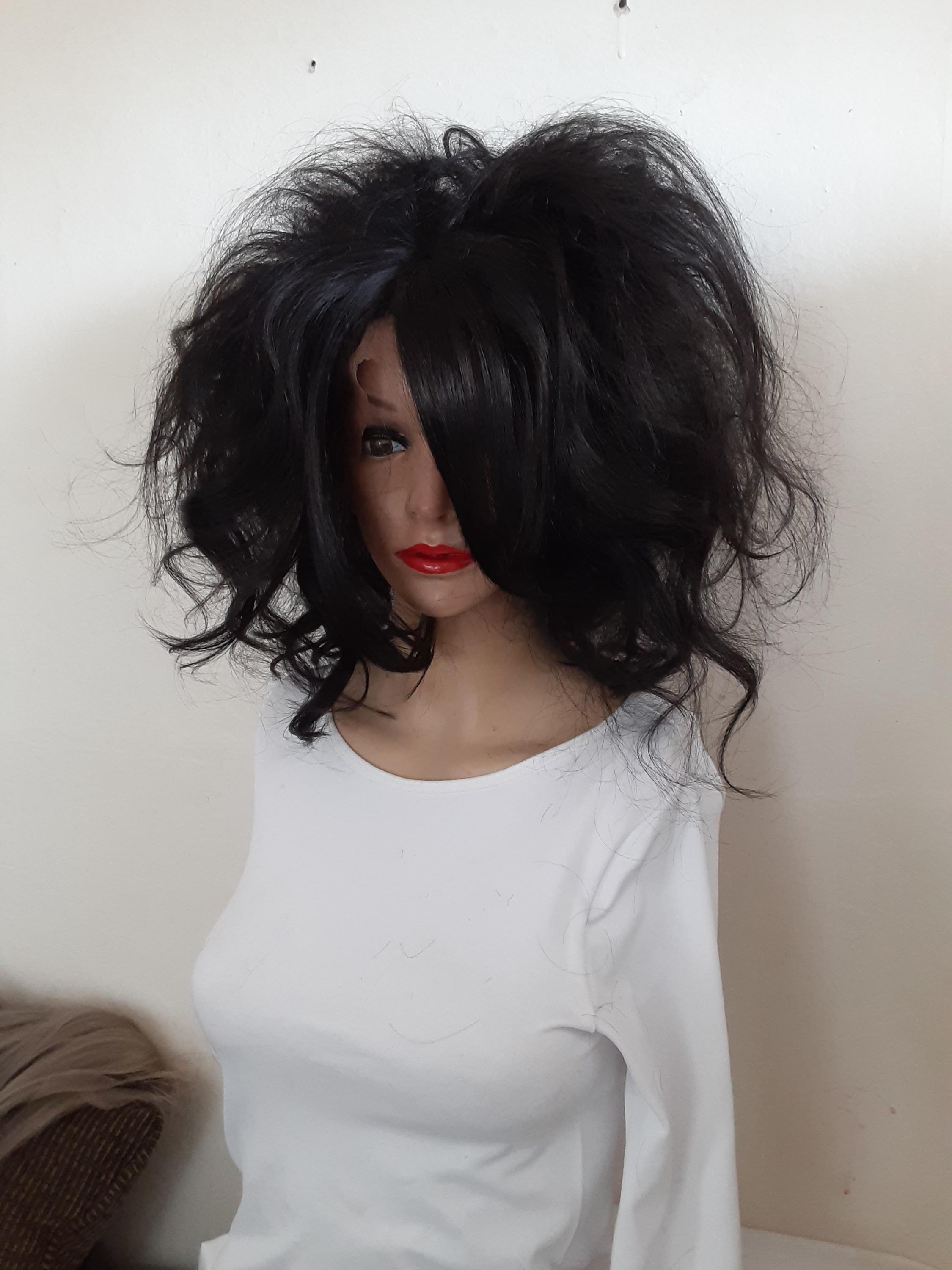 Gothic bat emo wig  Gray and brown mix. 22\'\' Lace front. Gothic Bat Nest Wig. With Bangs Mixed With Human Hair. Emo  main image 3