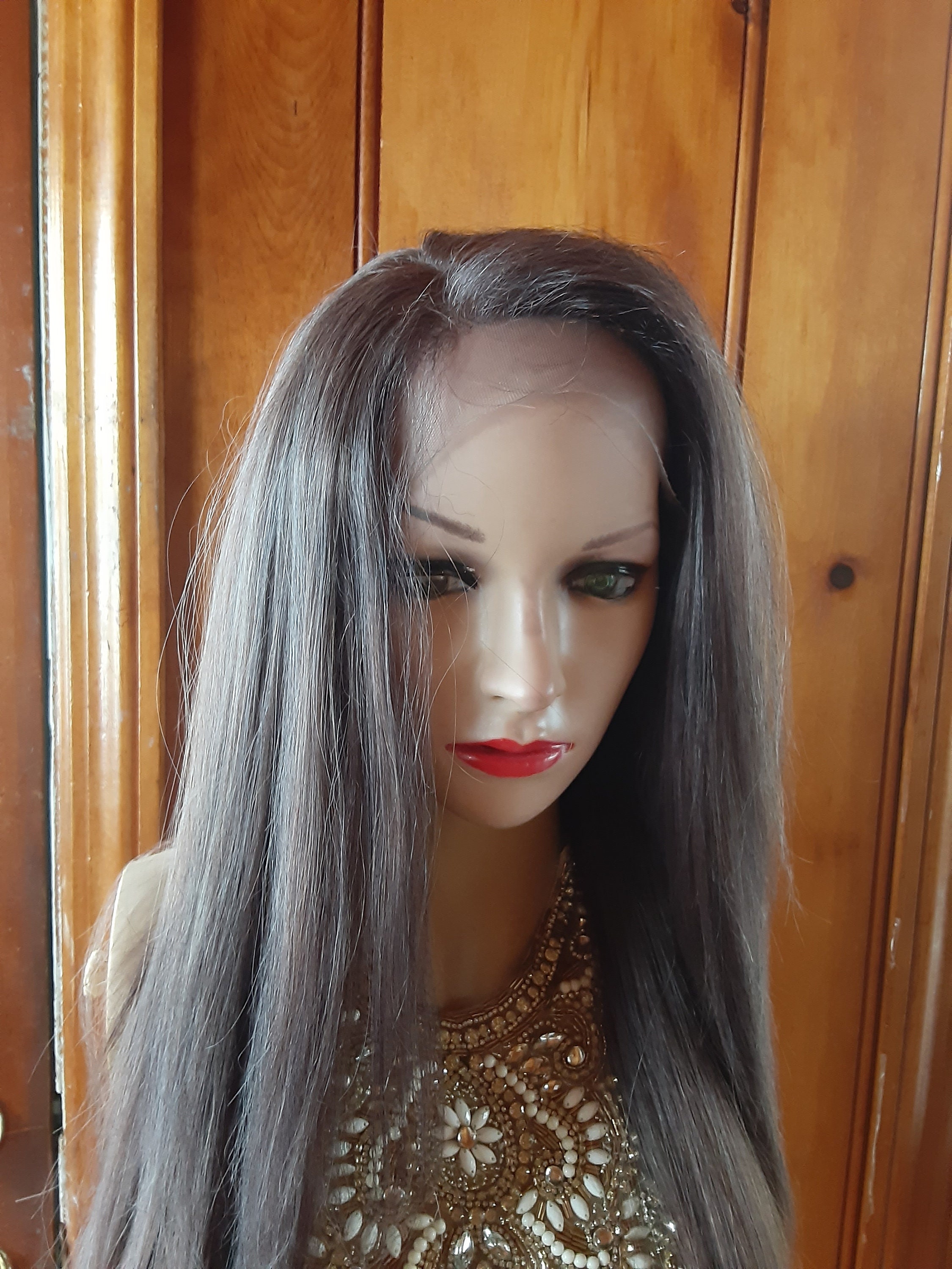 Gorgeous Light Ash Brown Lace Front Wig Amazon.com : Balayage Ash Brown Lace Front Wigs 32 Inch  main image 3