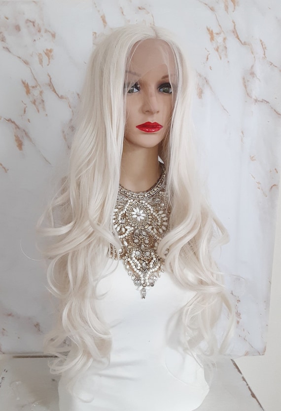 Light Blonde Human Hair Mix Lace Front Wig. - Etsy display picture 1