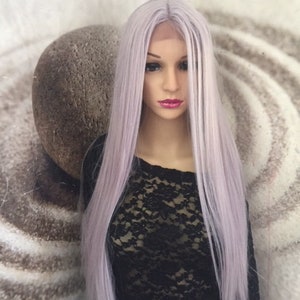 Lavender purple lace front wig