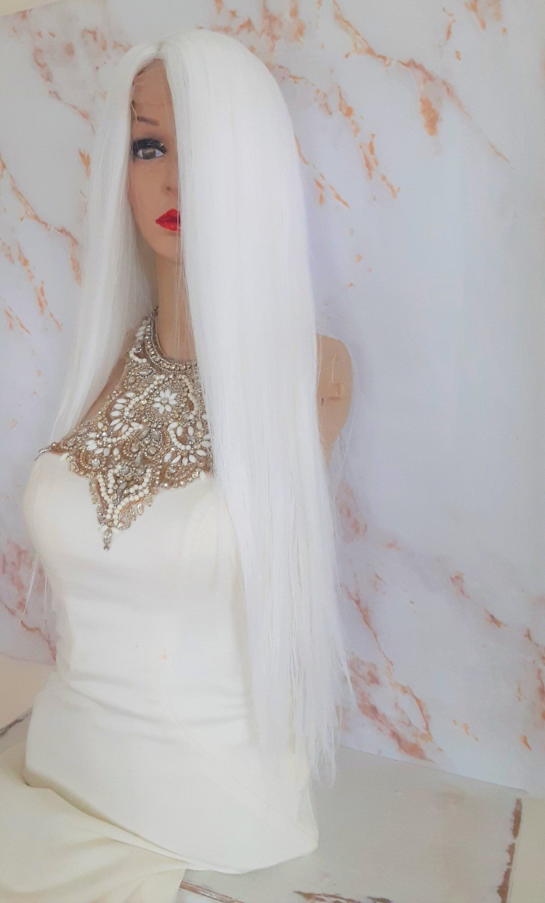 白雪姫 レースパートウィッグ ストレート ファッションウィッグ