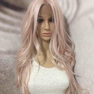 Light pink lace front wig