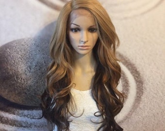 Dark Honey Blonde Mix Lace Front Wig - Etsy display picture 1