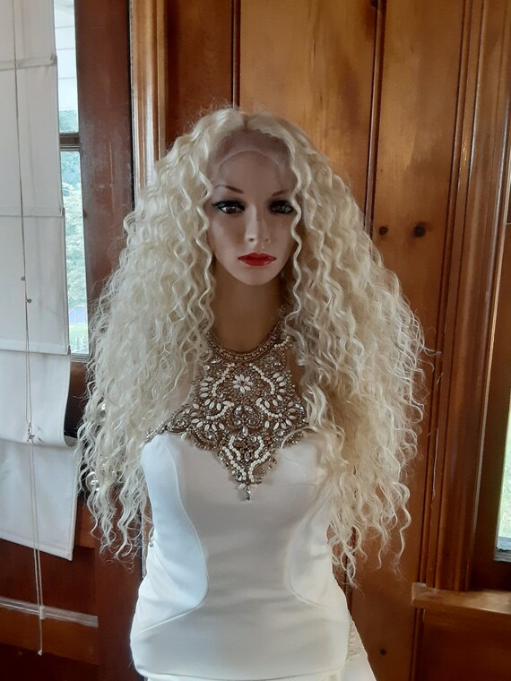 Blonde Lace Front Wig Curly - Etsy display picture 1