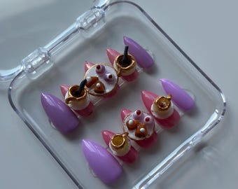 3D Teapot nail! Press on nails!