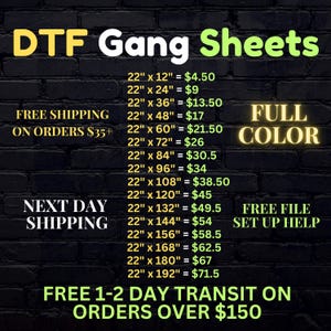 Custom DTF Gang Sheet, Personalized gang sheet transfers, DTF, Custom Transfers, Custom Iron-on, Ready to press transfers, Customized DTF