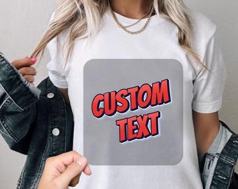 Custom Text Iron-On Transfer, Create Your Own DTF, Ready to Print, Family Photo Decal, Personalized Text Heat Transfer, Custom Birthday DTF