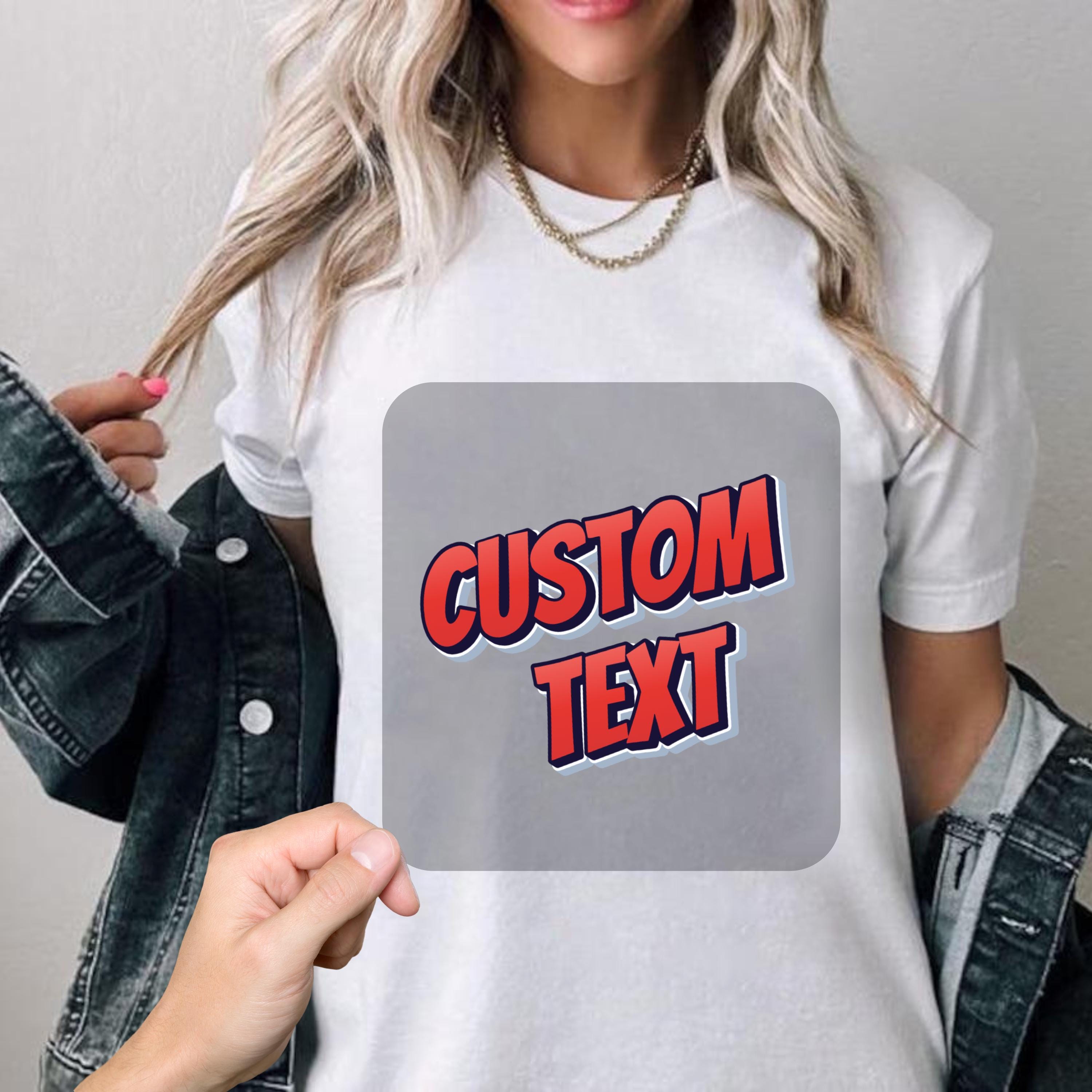 Custom Text Iron-On Transfer, Create Your Own DTF, Ready to Print, Family Photo Decal, Personalized Text Heat Transfer, Custom Birthday DTF