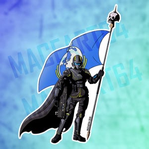 One True Flag Helldivers Waterproof Vinyl Sticker