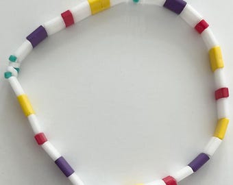 6" L1 Tila Stretch Bracelet- Stackable Bracelet- Minimalist Bracelet