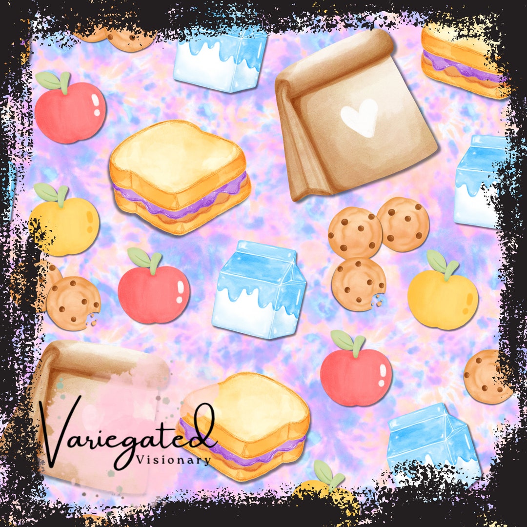 PB&J Lunch - Back to School Seamless Designs - Two Colorways to Choose ...