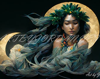 Hina Hawaiian Goddess of the Moon 1 of 3