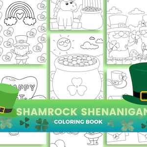 St. Patricks Day Kids Coloring Pages St. Patty's Day Kids Activities Lucky Kids Coloring Book St. Patricks Day Printables image 1