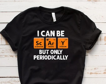 Halloween Science T-Shirt, Chemistry Teacher Halloween Shirt, Spooky BOO Periodic Table Tee, Funny Halloween Costume