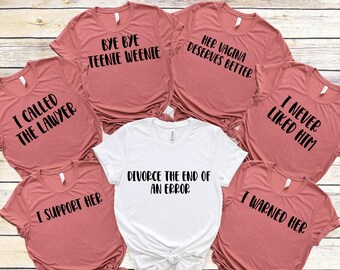Funny Divorce Party Shirts, Matching Divorce Party Shirts, Divorced Celebration, Divorce Announcement, BreakUp T-shirts, Newly Divorced