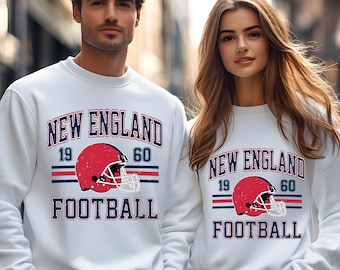 New England Football Sweatshirt Shirts And Hoodie, Trendy New England Football Fan Shirt, New England Game Day Crewneck, New England Sweater