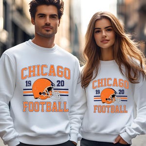 Vintage Chicago Football Sweatshirt, T-Shirt And Hoodie, Trendy Chicago Football Fan Gifts, Chicago Football Game Day, Chicago Hoodie