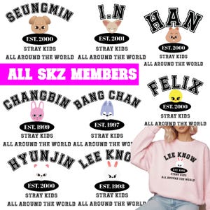 Stray Kids Members Chibi Sweatshirt, Stray Kids Sweats, Stray Kids Group hoodies, KPOP Lover Sweatshirt, SKZ fan gift