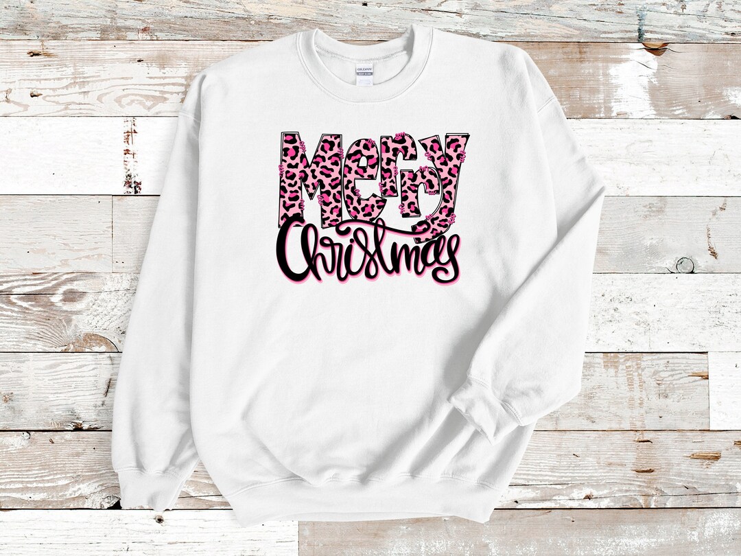 Leopard Merry Christmas Graphic Sweatshirt