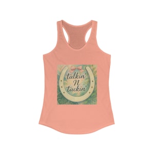 Talkin&#39; N Tackin&#39; Women&#39;s Racerback Tank - Perfect for Summer, Horse Lovers, Casual Wear, Gym, and Gift Ideas, Horse Girl TankTop