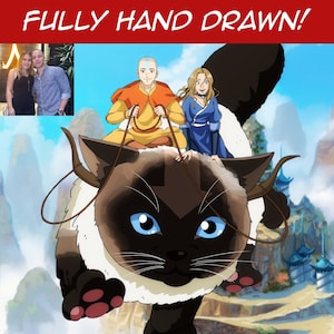 Fully Custom Anime Portrait , Couple Anime Portrait, Family Anime Portrait, Personalized anime drawing, Weeb Anime Gift