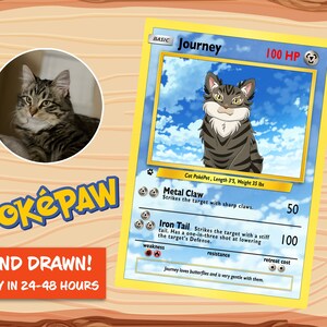 Animaux PokePaw personnalisés | Cartes Poké | Image numérique | Animaux monstres PokePet | Cartes Poke personnalisées | Cadeau de conceptions numériques de cartes Poke personnalisées