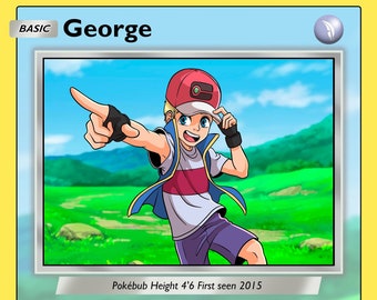 Retratos personalizados de PokemonStyle / Tarjetas Poke / Imagen digital / Monstruo PokePet / Tarjetas personalizadas / Regalo de diseños digitales de tarjetas Poke personalizadas