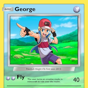Portraits personnalisés de style Pokémon | Cartes Poke | Image numérique | Monstre PokePet | Cartes personnalisées | Cadeau de conceptions numériques de cartes Poke Card personnalisées