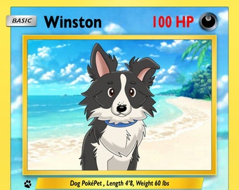 Benutzerdefinierte PokePaw Haustiere | Pokekarten | Digitales Bild | PokePet Monster Haustiere | Personalisierte Pokekarten | Benutzerdefinierte Poke Card Digital Designs Geschenk