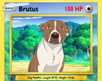 Benutzerdefinierte PokePaw Haustiere | Pokekarten | Digitales Bild | PokePet Monster Haustiere | Personalisierte Pokekarten | Benutzerdefinierte Poke Card Digital Designs Geschenk