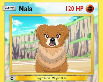 Custom PokePaw Pets  | Poke Cards | Digital Image | PokePet Monster Pets | Personalized Poke Cards | Custom Poke Card Digital Designs Gift