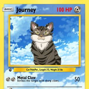 Custom PokePaw Pets  | Poke Cards | Digital Image | PokePet Monster Pets | Personalized Poke Cards | Custom Poke Card Digital Designs Gift