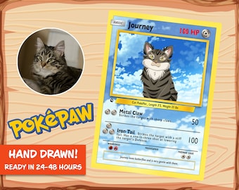 Benutzerdefinierte PokePaw Haustiere | Pokekarten | Digitales Bild | PokePet Monster Haustiere | Personalisierte Pokekarten | Benutzerdefinierte Poke Card Digital Designs Geschenk