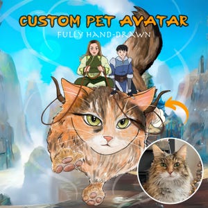 Custom Avatar Your Pet | Pet Portrait | Avatar Style Pet Art | Pet Drawing from Photo | Personalized Pet Portrait | Pet Art Commission