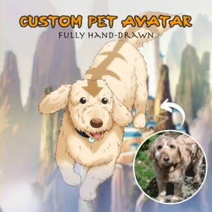 Custom Pet Cartoon Avatar | Personalized Pet Portrait | Digital Pet Art | Pet Drawing Avatar Style | Pet Illustration Gift | Art Commission