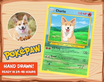 Benutzerdefinierte PokePaw Haustiere | Pokekarten | Digitales Bild | PokePet Monster Haustiere | Personalisierte Pokekarten | Benutzerdefinierte Poke Karte Digital Designs Geschenk