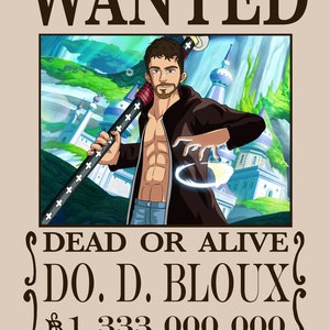 Fully Custom Anime Portrait , Custom Anime Wanted Poster, Personalized Pirate Anime Gift, Printable Wallart, Satisfaction Result, DIGITAL