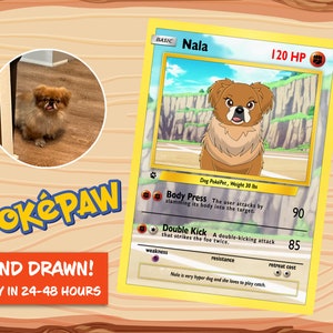 Animaux PokePaw personnalisés | Cartes Poke | Image numérique | Animaux monstres PokePet | Cartes Poke personnalisées | Cadeau de conceptions numériques de cartes Poke Card personnalisées