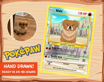Benutzerdefinierte PokePaw Haustiere | Pokekarten | Digitales Bild | PokePet Monster Haustiere | Personalisierte Pokekarten | Benutzerdefinierte Poke Karte Digital Designs Geschenk